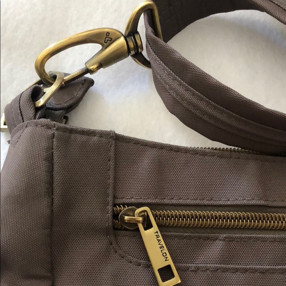 Travelon anti theft crossbody purse brown - Picture 2 of 8